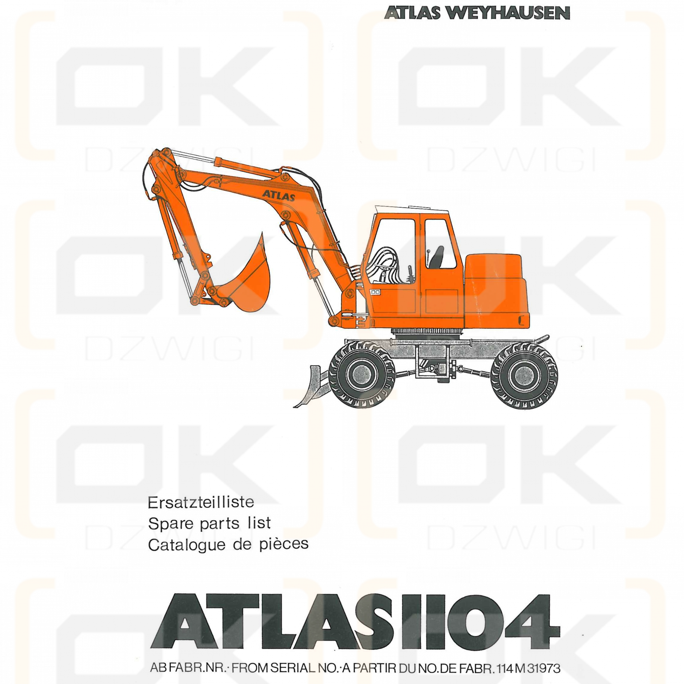 Atlas 1104 Parts Catalog